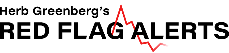 Herb Greenberg's Red Flag Alerts logo, dark